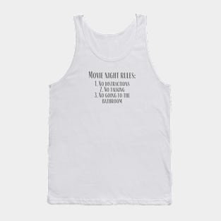 Movie Night Rules Tank Top